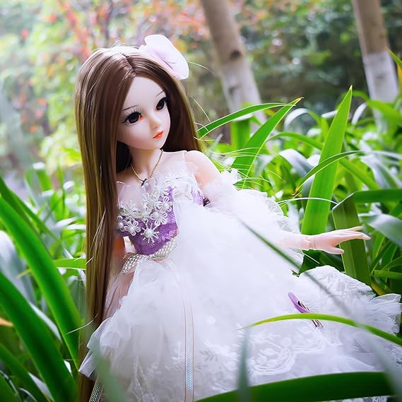1/3 BJD Doll Ball Mechanical Jointed Doll 24in Princess SD Doll with Makeup + Full Accessories (Natalie)